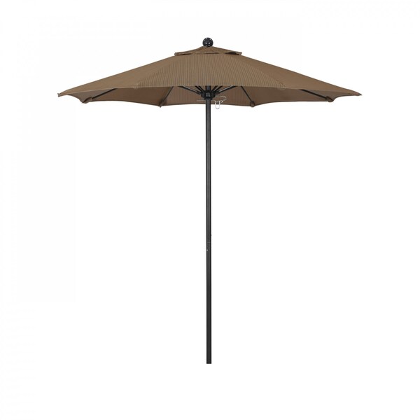 California Umbrella 7.5' Black Aluminum Market Patio Umbrella, Olefin Terrace Sequoia 194061334843 - main